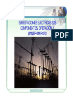 Subestaciones Electricas Sus Componentes, Operación Y Mantenimiento