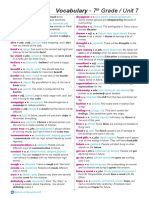 Vocabulary - 7: Grade / Unit 7