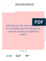 Protocolo de Organização Da Triagem Auditiva Neonatal (Tan) No Estado Do Espírito Santo