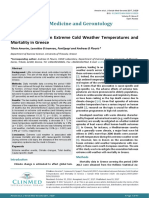 Geriatric Medicine and Gerontology: Association Between Extreme Cold Weather Temperatures and Mortality in Greece