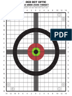 50 Yard Zero Target for 1/2 MOA Red Dot Optic