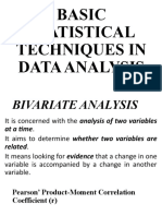 Basic Statistical Techniques in Data Analysis