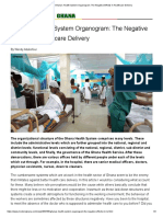 Ghana's Health System Organogram - The Negative Effects in Healthcare Delivery