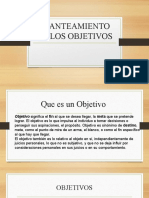 Planteamiento de Los Objetivos