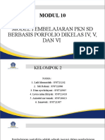 Modul 10: Model Pembelajaran PKN SD Berbasis Porfolio Dikelas Iv, V, Dan Vi