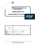 Lab 04 Aplicaciones de La Derivada 2023 - 1