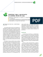 Viabilidad, Vigor y Germinación de Semillas Verdes de Soja