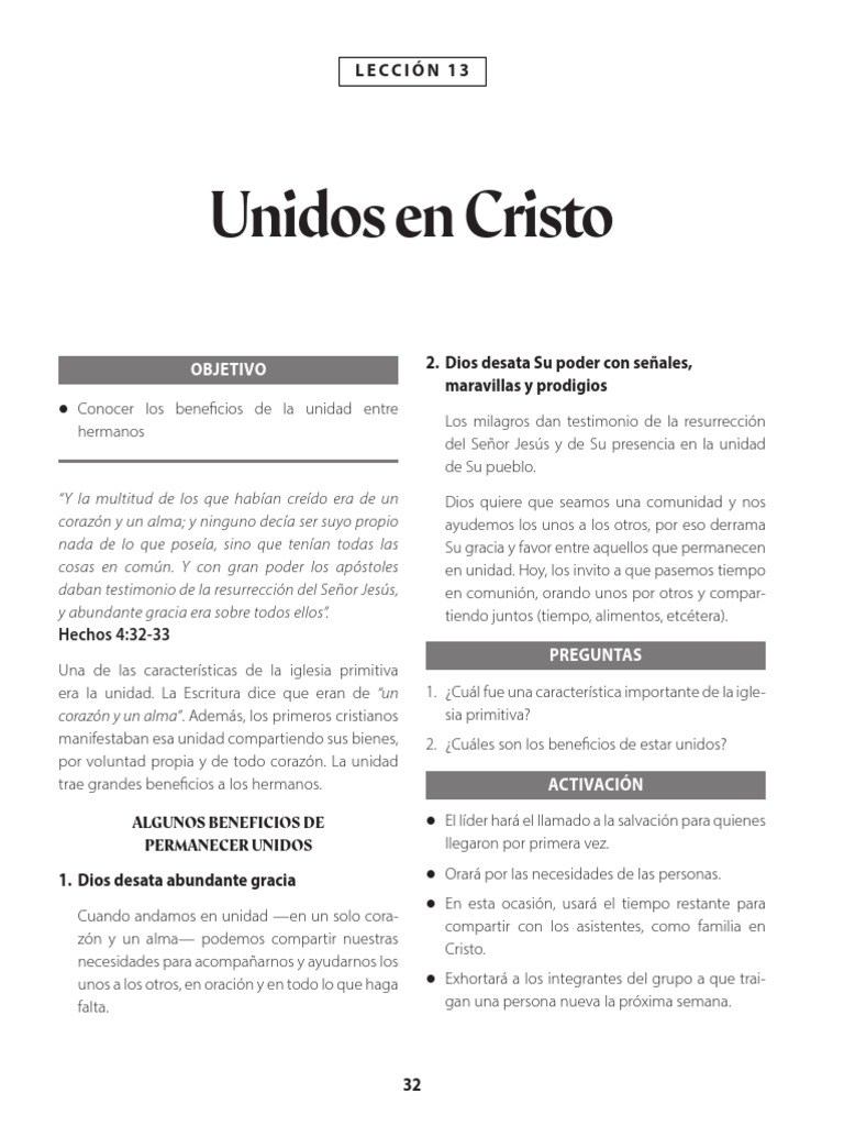 03-29-23 Unidos en Cristo | PDF | Cristo (título) | La resurrección de ...