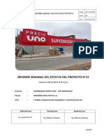 Informe Semanal de Estatus Del Proyecto