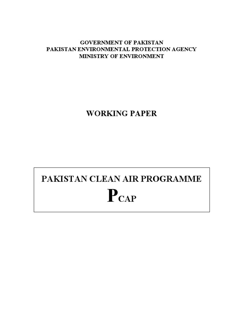Pakistan Clean Air Programme Overview | PDF | Air Pollution | Particulates