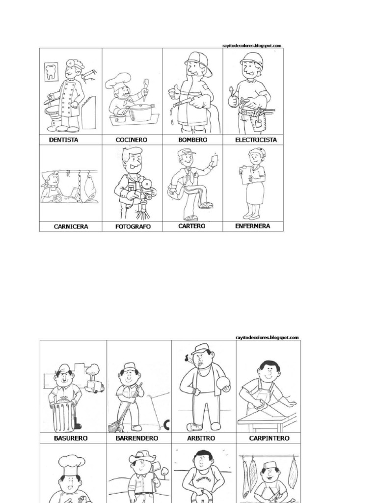 Profesiones y Oficios para Recortar | PDF