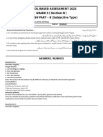 School Based Assessment 2023 GRADE 5 (Section-B) ENGLISH PART - B (Subjective Type)