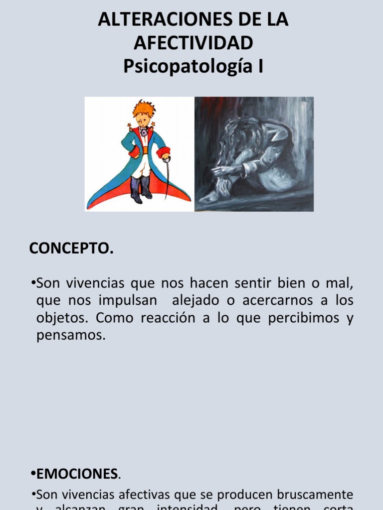 Alteraciones de la Afectividad en Psicopatología | PDF