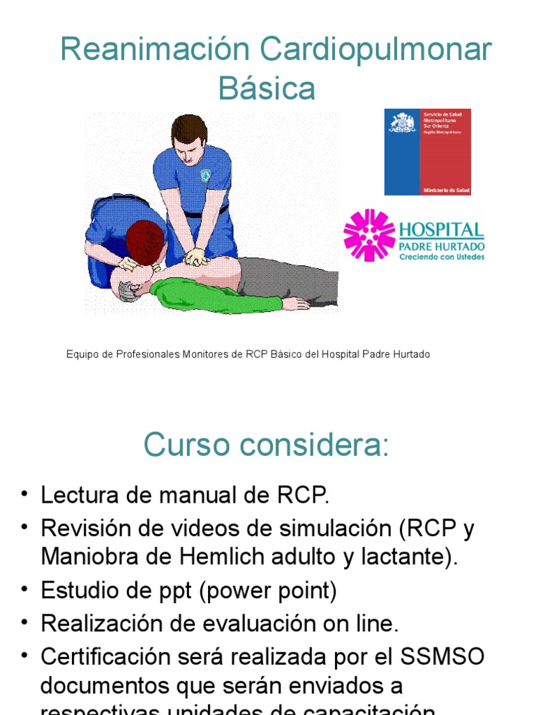 Curso de RCP Básica y Certificación | PDF | Reanimación cardiopulmonar ...
