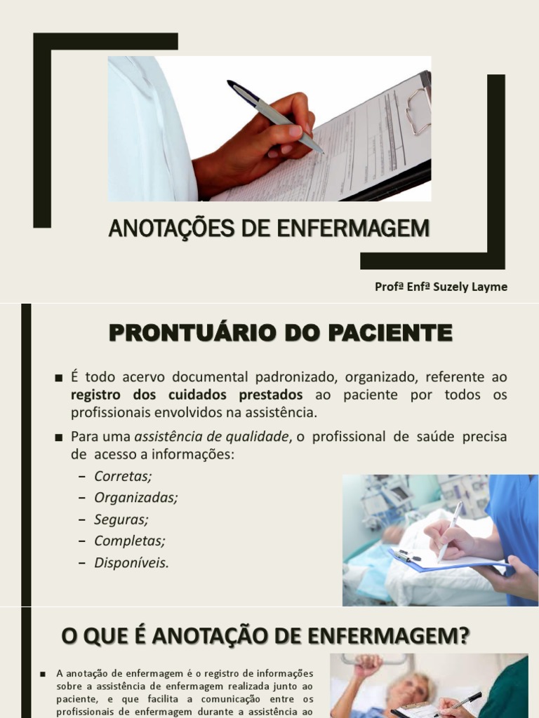 Guia completo sobre anotações de enfermagem | PDF | Enfermagem ...