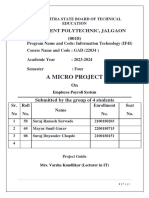 A Micro Project: Government Polytechnic, Jalgaon (0018)