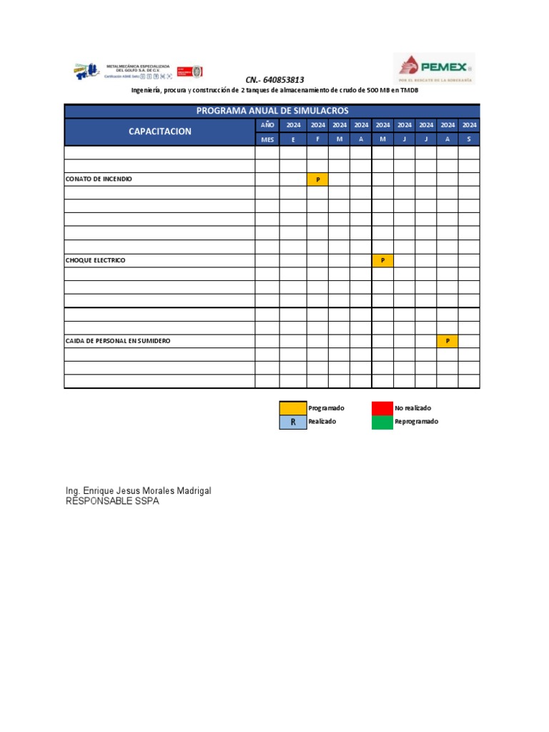 Programa Simulacros 2024 PDF