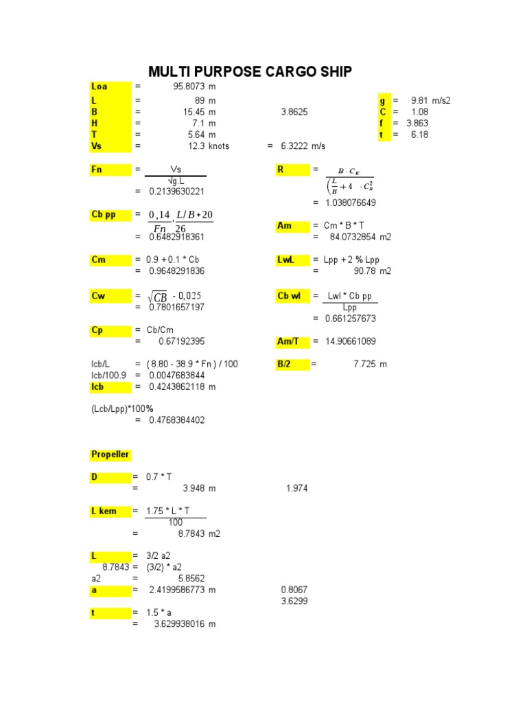 Cargo Ship Lines Plan Overview | PDF | Science & Mathematics