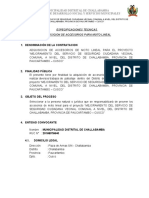 Especificaciones Tec. Herramientas y Materiales