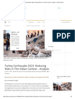 Turkey Earthquake 2023 - Reducing Risks in The Indian Context - Analysis - Eurasia Review