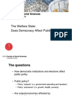 Lecture 12 The Welfare State Does Democracy Affect Public Policy