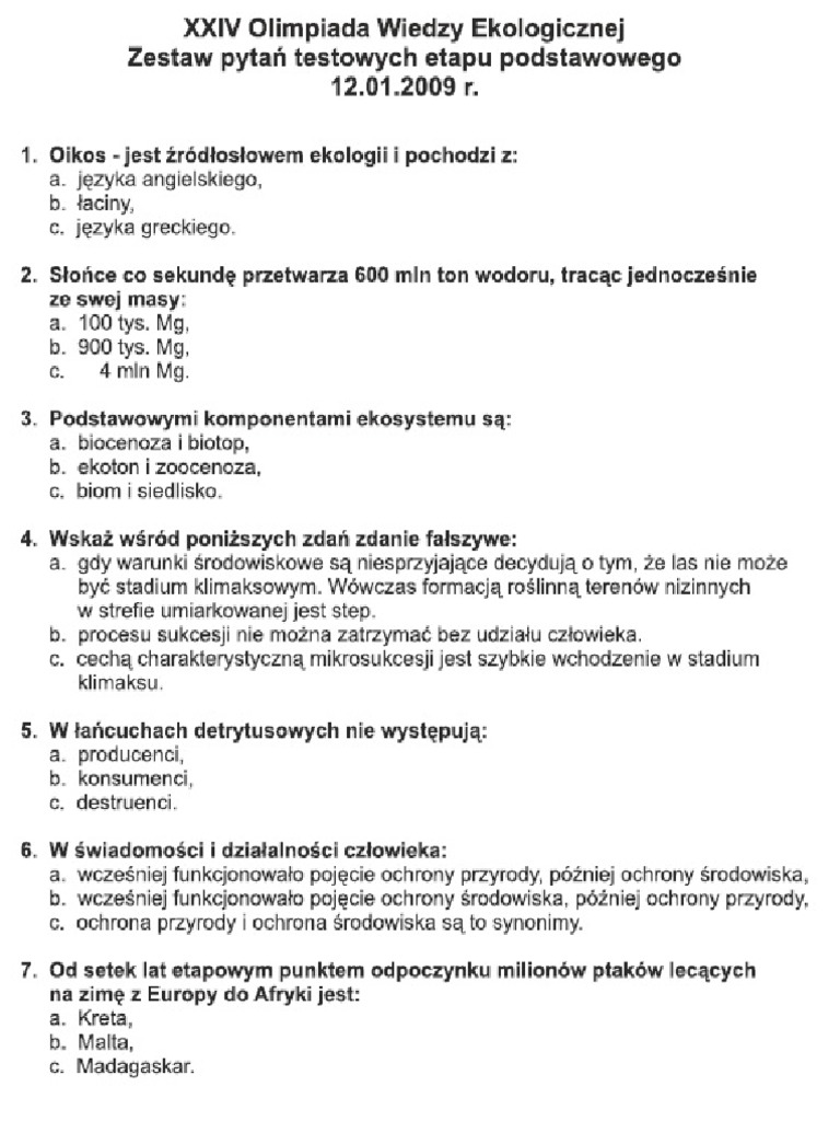 Pytania Testowe Z Kpa Z Odpowiedziami Pytania Testowe 8 | PDF