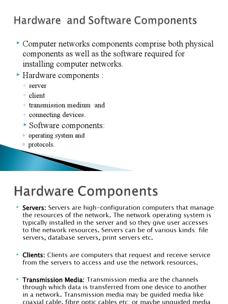 Computer Network Components Explained | PDF | Router (Computing ...
