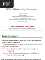 Image Enhancement in Spatial Domain: Pixel Operations and Histogram Processing