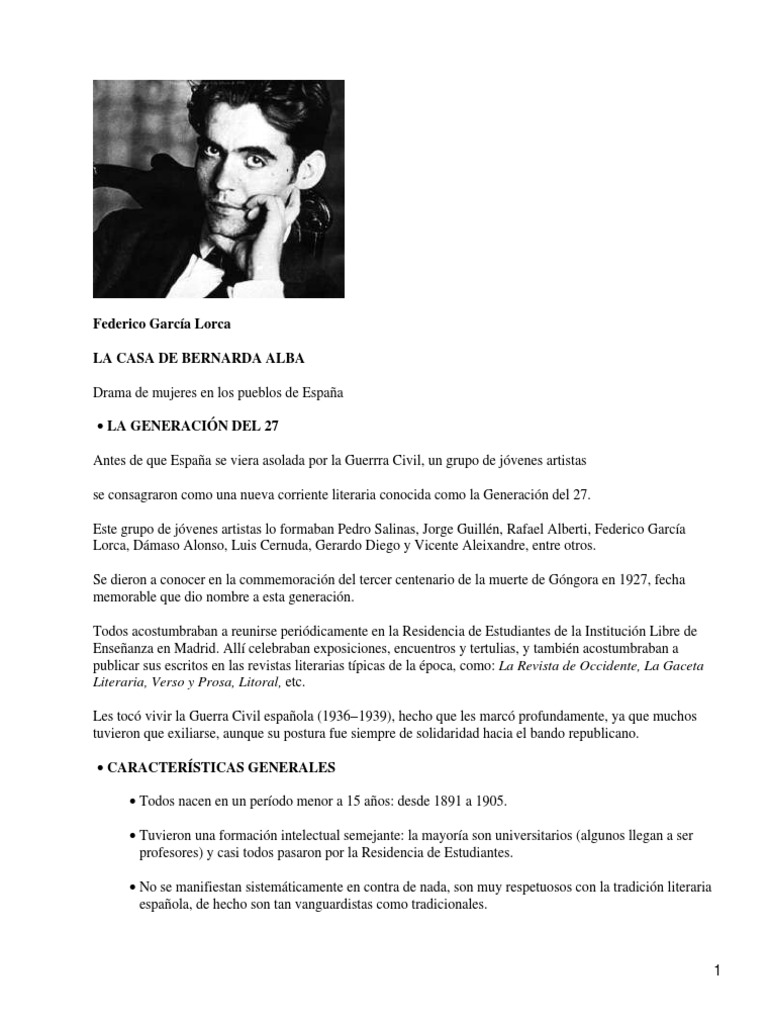 La Casa De Bernarda Alba Apuntes