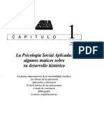 La Psicología Social Aplicada: Algunos Matices Sobre Su Desarrollo Histórico