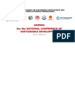 Agenda For The National Conference of Sustainable Development