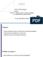 Diplomado en Psicología Educacional Clase 1:: Evaluación de La Conducta Adaptativa en Establecimientos Educacionales