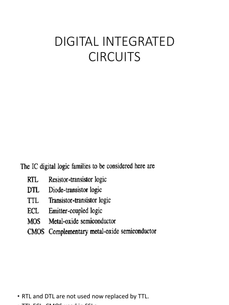 Digital Integrated Circuits PDF Field Effect Transistor Logic Gate