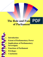 Role & Function of Parliament Notes