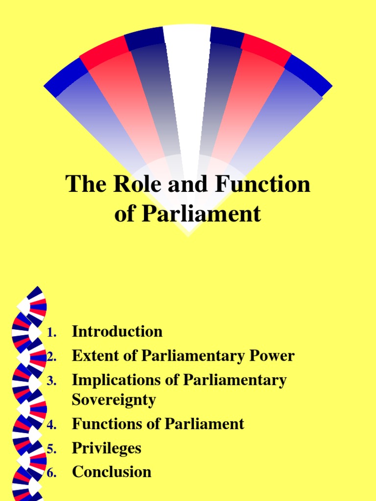 Role & Function of Parliament Notes | PDF
