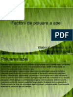 Factorii de Poluare A Apei