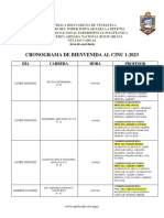 CRONOGRAMA DE BIENVENIDA CINU 1-2023 Corregido