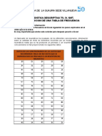 TRABAJO DE ESTADISTICA CONSTRUCCION DE UNA TABLA DE FRECUENCIA en Word 2023 Grupo D1