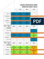 Jadwal Praktikum Laboratorium Keperawatan Semester Ganjil Tahun Akademik 2022/2023