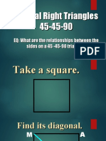 Special Right Triangles 45-45-90