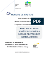 PFE - Audit Fiscal D'une Société de Services Dans Le Secteur Des Hydrocarbures