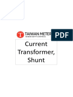 Datasheet TaiwanMeters - Current Transformer, Shunt