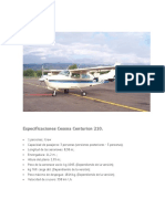 Cessna Centurion 210 Especificaciones