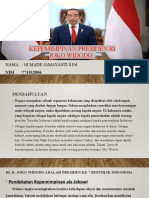 Kepemimpinan Presiden Ri Joko Widodo: Nama: Ni Made Jamayanti S.PD