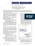 Expert's Corner Paper 2013-05 Project Schedule Updates: Basic Good Practices To Ensure Traceability in View of Time Extension Claims