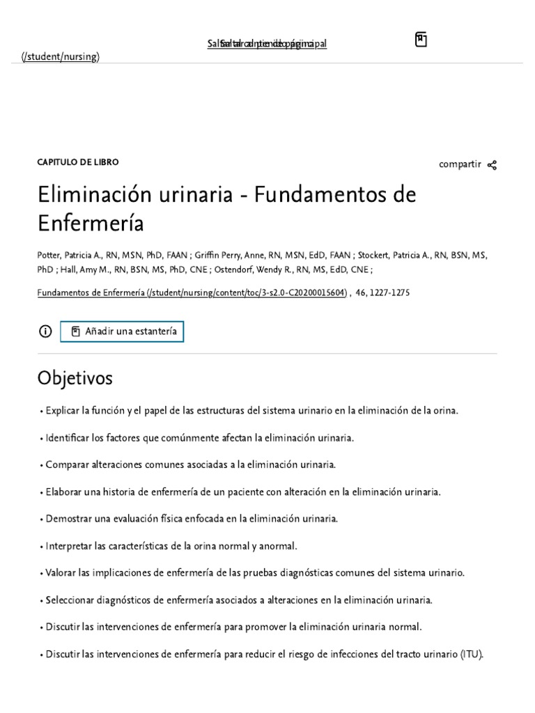 Urinary Elimination Fundamentals Of Nursing Clinicalkey Student
