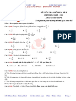 Đề Kiểm Tra Cuối Học Kỳ Ii NĂM HỌC: 2022 - 2023 Môn: Toán Lớp 6 Thời gian 90 phút (Không kể thời gian phát đề)