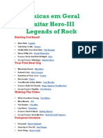 Guitar Hero III-Legends of Rock - Musicas