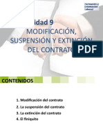 Unidad 9: Modificación, Suspensión Y Extinción Del Contrato