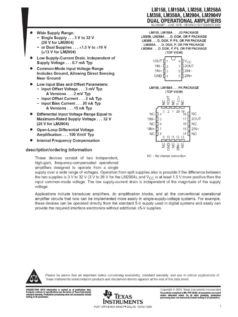 LM358P PDF, LM358P Description, LM358P Datasheet, LM358P View ...